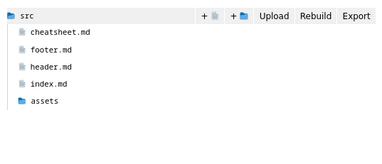 screenshot of lichen-markdown files navigator with 